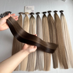 T16A 60A Ombre biondo frassino Nano anello per <span class=keywords><strong>capelli</strong></span> Extension europea colore <span class=keywords><strong>chiaro</strong></span> grezzo <span class=keywords><strong>capelli</strong></span> di cheratina lisci con punta Nano - Product Image 6