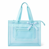 Sac fourre-tout ajouré en maille, sac de plage transparent, options multi-tissus, personnalisation couleur/logo/accessoires, échantillonnage rapide OEM/ODM
