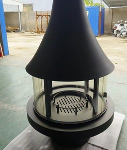 Cheminée suspendue au plafond en <span class=keywords><strong>bois</strong></span> Offre Spéciale Chauffage intérieur Poêle à <span class=keywords><strong>bois</strong></span> pour la maison avec verre rond - Product Image 2