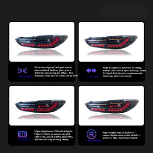 Luces Traseras LED DRL, Luces de Circulación Diurna Dinámicas, Lente Roja, Autopartes para 6 Atenza 2014-2019, para 6 Atenza, Lente Roja - Product Image 3