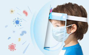 Lot de 10 écrans faciaux de sécurité pour enfants, <span class=keywords><strong>masque</strong></span> facial Transparent Anti-buée <span class=keywords><strong>avec</strong></span> <span class=keywords><strong>visière</strong></span> <span class=keywords><strong>transparente</strong></span>, Protection du visage et des yeux - Product Image 3