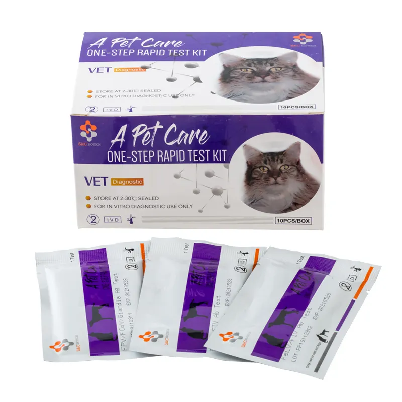 Fpv 치료 고양이 수의학 홈 고양이 전염성 복막염 고양이 FPV에 대한 Ag 빠른 테스트 키트