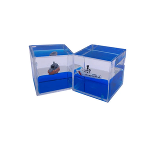 スクエアキューブアクアオイルキュービックウォーター液体マリンパークアクアリウムブロックオーナメントデスクトップデコレーションと販促用おもちゃ - Product Image 1