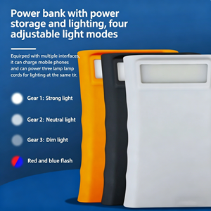 White <b>Solar</b> Rechargeable LED Emergency Light, Camping <b>Lantern</b> for Night Use, Stall, Home <b>Power</b> Outage - Product Image 2