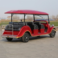 Voiture de tourisme électrique 8 places Bus électrique Vintage Classic Tourist Sightseeing Vehicle Red Color 5 11 Seats