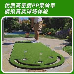 Tapete de golf para practicar, 330x100cm, césped artificial para interiores con 6 hoyos y accesorios para entrenamiento - Product Image 2
