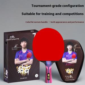 Double Fish Diamond Series Nine Star <span class=keywords><strong>Raquette</strong></span> <span class=keywords><strong>de</strong></span> tennis <span class=keywords><strong>de</strong></span> table <span class=keywords><strong>de</strong></span> qualité professionnelle <span class=keywords><strong>Raquette</strong></span> horizontale en bois haute performance Longue courte - Product Image 2