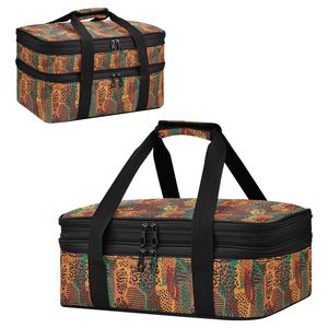 All-over CustomPrint Double Layer Expandable Casserole Bag Insulated Food Carrier Cooler Bag for Potluck Picnic Catering - Product Image 2