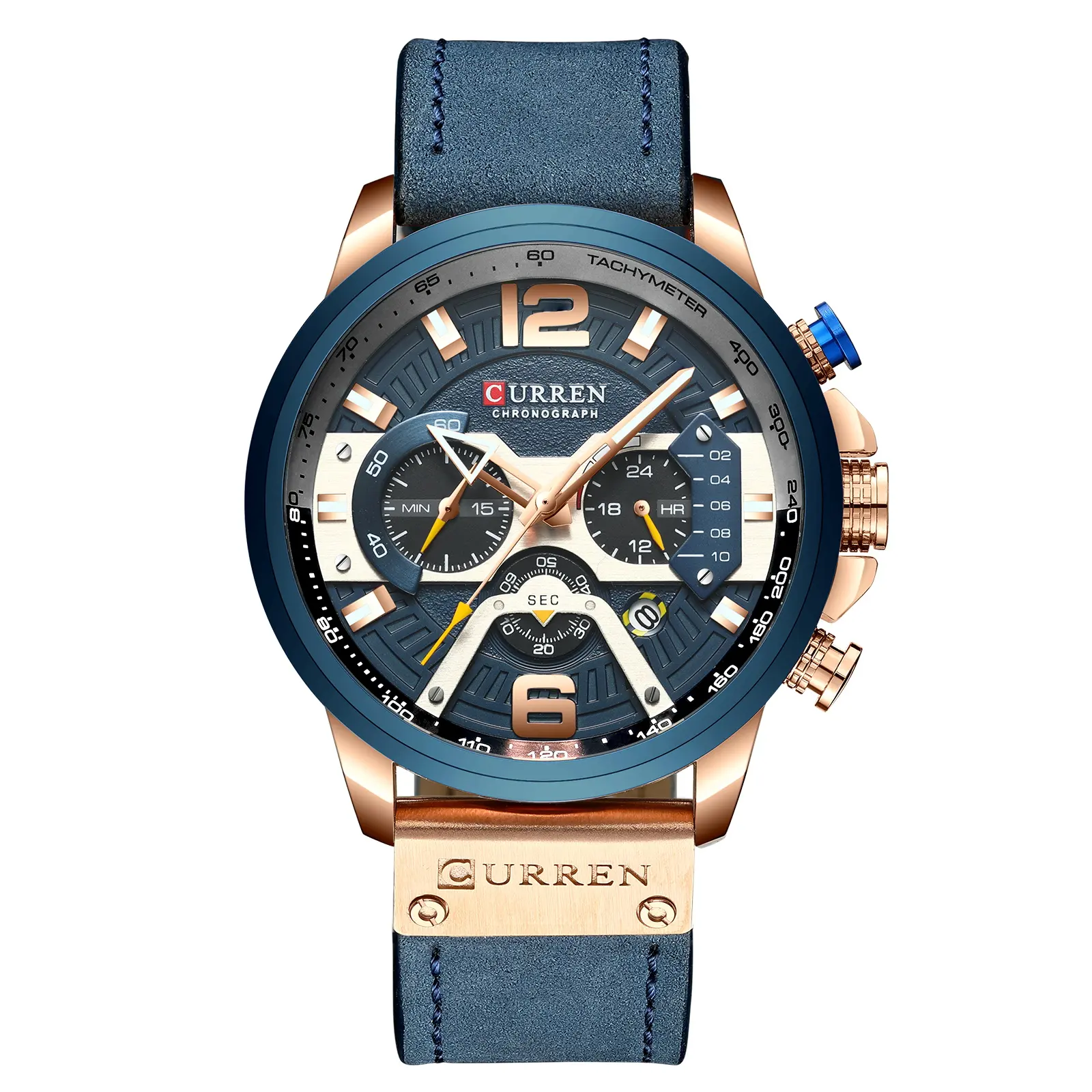 Montre Homme Curren 8329 Original Brand Leather Chronograph Watches Luxury Men Wrist Quartz Watch