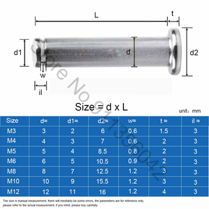 SDPSI 1/5 pièces M3 M4 M5 M6 M8 M10 M12 roulement à tête plate en acier inoxydable axe de positionnement <span class=keywords><strong>cylindrique</strong></span> rouleau <span class=keywords><strong>goupille</strong></span> <span class=keywords><strong>goupille</strong></span> d'attelage - Product Image 5