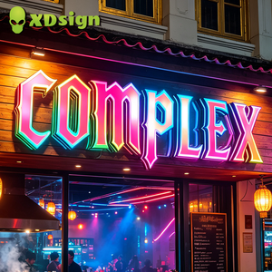 Insegna LED Programmabile XDsign con Lettere Colorate Personalizzabili, Insegna al Neon 3D in Acrilico Semi-Trasparente con Controllo Bluetooth Derco - Product Image 2