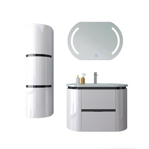 Mueble <span class=keywords><strong>de</strong></span> baño <span class=keywords><strong>de</strong></span> 48 "blanco, un juego <span class=keywords><strong>de</strong></span> gabinetes <span class=keywords><strong>de</strong></span> baño <span class=keywords><strong>de</strong></span> utilidad <span class=keywords><strong>de</strong></span> PVC para inodoros - Product Image 2