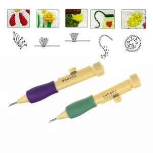 Großhandel Stanz nadel Set 3 Nadeln 2 Faden Nähen Bastel werkzeuge DIY Craft Stricken Näh werkzeug Magic Embroidery Pen