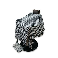 Cape de Coiffure Professionnelle de Luxe à Rayures, Imperméable, avec Brosse à Nuque, en Coton/Polyester