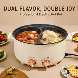 Nouvelle cocotte électrique portable multifonctionnelle, cuiseur électrique 2 en 1 pour la cuisine et l'extérieur - Product Image 1