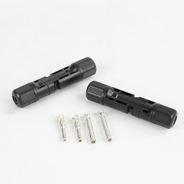 For MC4 Photovoltaic Cable Connector Solar Panel Waterproof Adapter with Copper Contacts Tin Material 30A Rated PPO Housing