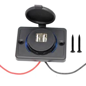 12V Panel Mount Dual 3.1A Sitz Dual USB Ladeans chluss Abnehmbares USB-Ladegerät