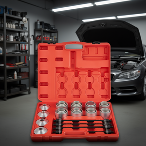 Juego de 28 piezas de herramientas de extracción e inserción de bujes de acero 45, con mandril de 50 mm, accesorios para rodamientos automotrices - Product Image 2