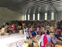 XH Vas Dekorasi Anyaman Taman, Dekorasi Rotan Pot Bunga