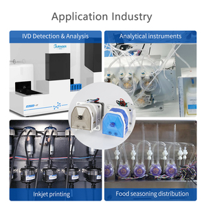 ปั๊มของเหลวแบบรีดท่อขนาดเล็ก24V ช่องเดียวความเร็วสูงอัตราการไหลขนาดเล็กพร้อมตัวควบคุมความเร็วแหล่งจ่ายไฟ30W - Product Image 6