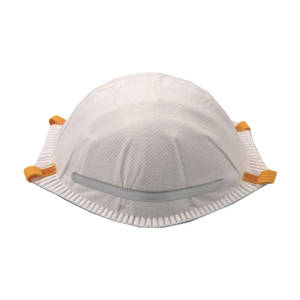Masque respiratoire FFP2 homologué CE industriel, couleur blanche, protection 4 couches, avec clip nasal en aluminium, logo personnalisé - Product Image 2