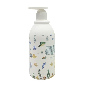 Bouteille en plastique personnalisée en HDPE de 500 ml avec pompe pour liquide nettoyant pour bébé, sérigraphiée, en provenance du Guangdong, pour shampoing et lotion - Product Image 1