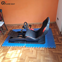 Cockpit de simulateur de course gaming robuste à réglage complet pour volant Direct Drive, idéal pour le jeu à domicile et l'utilisation commerciale