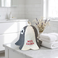 Votre marque, votre style : Chapeau de sauna personnalisé en feutre de pure laine, couleurs Pantone, pour la banya russe et le spa finlandais