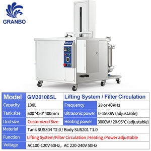Granbo Nettoyeur à ultrasons <span class=keywords><strong>industriel</strong></span> 88L <span class=keywords><strong>Bain</strong></span> de lavage avec système de filtration et de levage Machine de nettoyage à ultrasons - Product Image 6