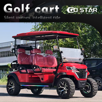 Carrito de Golf Eléctrico de 4 Plazas con Techo Solar y Descongelador con Calefacción para Servicio de Invierno en Estaciones de Esquí