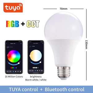 Bombilla inteligente de aluminio con diseño creativo para decoración de interiores, Bombilla inteligente RGB E26 <span class=keywords><strong>E27</strong></span> B22 - Product Image 2