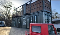 Maisons de bureau préfabriquées de luxe en conteneurs, toilettes, cafés et boutiques pour parcs de glamping extérieurs en conteneurs préfabriqués