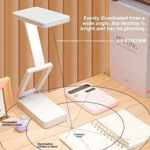 Lampe de bureau rechargeable 1200 mA pour étudiants, design pliable grande capacité, pour dortoir, étude et lecture, lampe de protection oculaire - Product Image 3