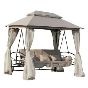 Sang trọng ngoài trời tán đu ngoài trời gazebo đu với lưới chống muỗi