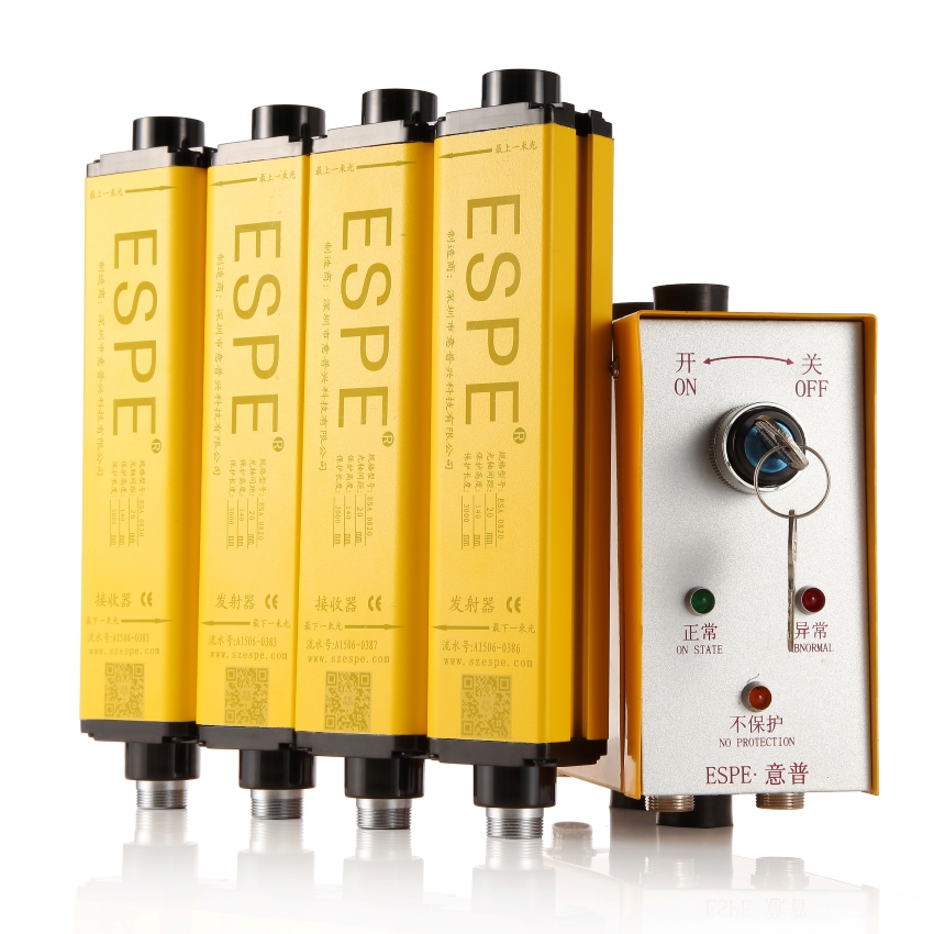 ESN0810 Photosensitive Relay Output Security Barrier Industrial Finger Protection Safety Light Curtain Sensor