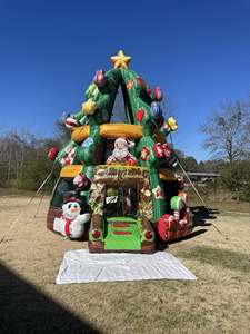 Desain baru raksasa komersial tiup pohon Natal Bouncing rumah Natal Bouncing memantul Kastil pantul untuk anak-anak - Product Image 3