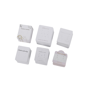 Bán Sỉ Thẻ Trang Sức Giấy Kraft Trắng Tùy Chỉnh Thẻ Vòng Cổ Treo Nhãn Ưu Đãi Để Làm Đồ Trang Sức Phụ Kiện Tự Làm - Product Image 5