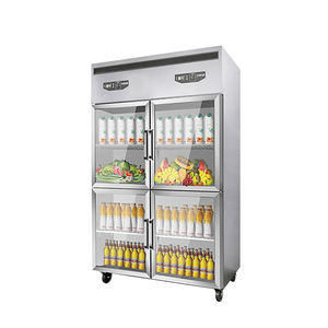 Commercial Kitchen 2 4 6 Glass Door Stainless Steel <b>Freezer</b> Upright <b>Freezers</b> 01.SMBG.BLDW.LC-04 01.SMBG.BLDW.LC-04 01.SMBG.BLDW. - Product Image 1
