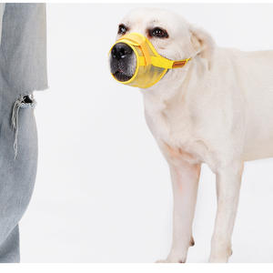 통기성 부드러운 개 총구 물기 중지 씹는 씹는 조정 가능한 컴포트 핏 메쉬 개 총구 - Product Image 5