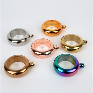 3,5 oz oro rosa cadera frasco portátil de acero inoxidable pulsera brazalete-pulsera en forma de pulsera vino olla - Product Image 1