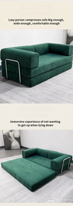 Modern Square Fabric Sofa <b>Bed</b> One Seat Backless Armless <b>Comfortable</b> Living Room Furniture Yellow - Product Image 5