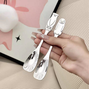 Cuchara de Postre de Acero Inoxidable 304, Diseño de Pingüino y Oso Polar, Cuchara para Helado para Niños, Solo Lavar a Mano - Product Image 4