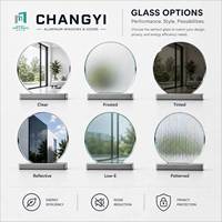 Fenêtre suspendue extérieure double couche en alliage d'aluminium insonorisée Changyi Hurricane Impact Villa
