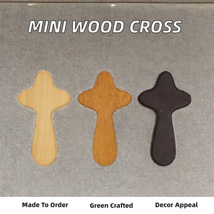 ที่ตั้งกระเป๋าแบบยังไม่เสร็จ6ซม. ขนาดเล็กของขวัญศาสนาคริสเตียนของตกแต่งมือไม้มะม่วง - Product Image 2