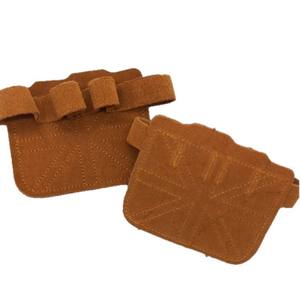 Ztc478 <b>Leather</b> Four Finger Palm <b>Protector</b> For Fitness Pull Ups Non Slip Wear Resistant Unisex Support - Product Image 3