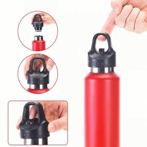 Bouteille d'eau sport isotherme en acier inoxydable à double paroi 350 ml avec logo personnalisé, ouverture à une main, indispensable pour la rentrée scolaire, personnalisable - Product Image 3