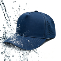 Casquette de baseball 5 panneaux en polyester Oxford 100% de qualité supérieure, personnalisable avec logo, imperméable, perforée au laser, motif léopard sportif