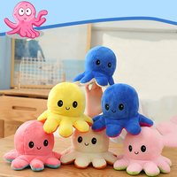 Échantillon gratuit d'usine jouets pour chiens à mâcher durables poulpe en peluche avec changement d'humeur réversible jouet mignon pour animaux de compagnie