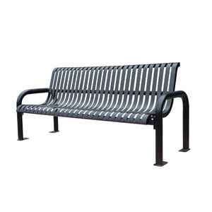 Outdoor Furniture Cast Iron Leg Metal Slats <strong>Bench</strong> Public Park Long Galvanized Steel <strong>Bench</strong> <strong>Seat</strong> Outside Garden Patio <strong>Bench</strong> Chair - Product Image 3