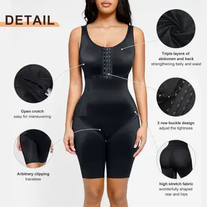 Shaper Wholesale Women's Fajas Colombians Post-Surgery Body Shaper Breathable Fabric Body Shapewear For Daily Wear Accepts Logo Size